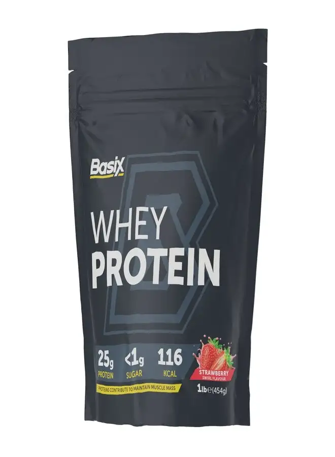 Basix Basix - Muscle Whey Protein - Strawberry Swirl Flavour - 1lb