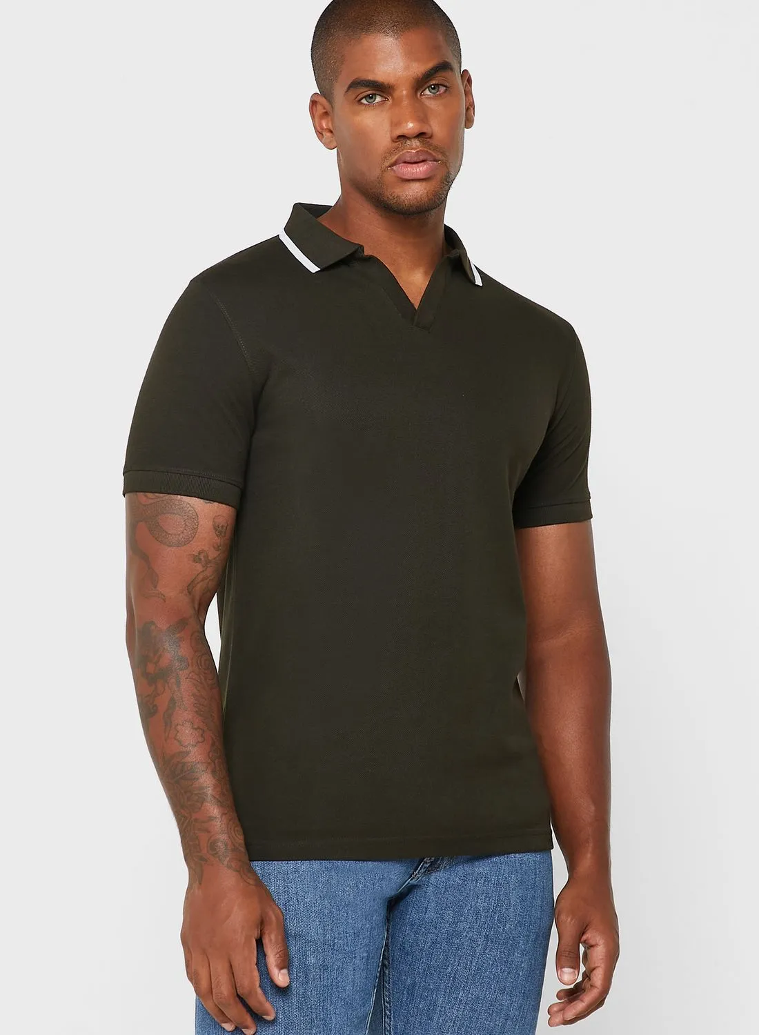 Robert Wood Rib Polo Shirt