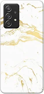 Khaalis Marble Print White matte finish designer shell case back cover for Samsung Galaxy A52 5G - K208215