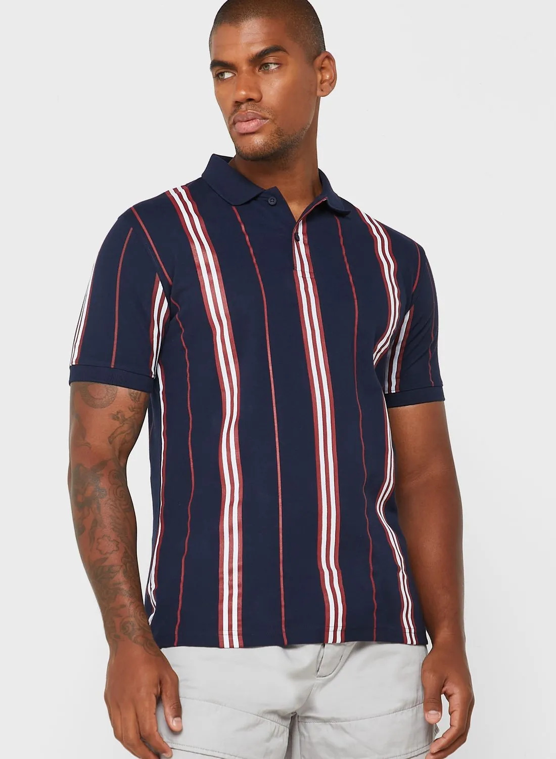 Seventy Five Striped Polo Shirt