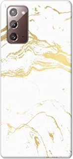 جراب خلفي بطبعة رخامية من Khaalis باللون الأبيض غير اللامع لهاتف Samsung Galaxy Note 20 - K208215