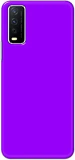 Khaalis Solid Color Purple matte finish shell case back cover for Vivo Y12s - K208241
