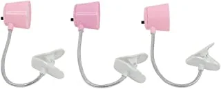 Lawazim Desk Lamp with Clamp 3 Piece Pink Silver |Flashlight | Lamp | Led | light | electricity | Tools