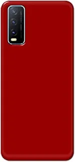 Khaalis Solid Color Red matte finish shell case back cover for Vivo Y20 - K208228