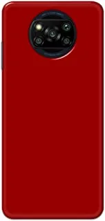 جراب خلفي مطفأ اللمعة بلون أحمر خالص لهاتف Xiaomi Poco X3 Pro - K208228