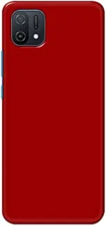 جراب خلفي مطفأ اللمعة بلون أحمر خالص لهاتف Oppo A16k - K208228