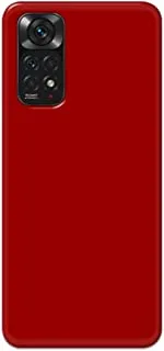 جراب خلفي بلون أحمر غير لامع من خاليس لهاتف Xiaomi Redmi Note 11 - K208228