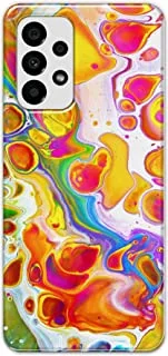 Khaalis Marble Print Multicolor matte finish designer shell case back cover for Samsung A73 - K208222