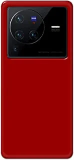 جراب خلفي بلون أحمر غير لامع من كاليس لهاتف Vivo X80 Pro 5G - K208228