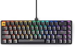 Glorious GMMK 2 65% Arabic & English RGB Gaming Keyboard - TKL Hot Swappable Mechanical Keyboard, Linear Switches, Wired, TKL Gaming Keyboard, Compact Keyboard - Black RGB Keyboard