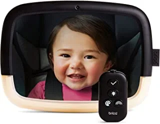 Munchkin Brica Night Light Baby In-Sight Pivot Car Mirror, Black