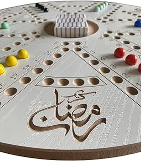 لعبة جاكارو جوكر لوحة خشبية مزدوجة الجوانب لـ 4 و 6 لاعبين صفقة على غرار رمضان لعبة جاكارو مع كرات زجاجية وأوراق لعب أصلية إصدار خاص