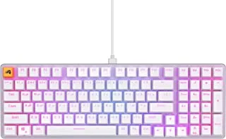 Glorious GMMK 2 96% Arabic & English RGB Gaming Keyboard - TKL Hot Swappable Mechanical Keyboard, Linear Switches, Wired, TKL Gaming Keyboard, Full-size Keyboard - White RGB Keyboard