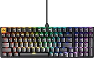 لوحة مفاتيح الألعاب Glorious GMMK 2 96٪ باللغتين العربية والإنجليزية RGB - لوحة مفاتيح ميكانيكية TKL قابلة للتبديل السريع ، مفاتيح خطية ، سلكية ، لوحة مفاتيح ألعاب TKL ، لوحة مفاتيح كاملة الحجم - لوحة مفاتيح RGB سوداء