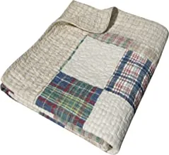 Greenland Home Oxford 100% Cotton Throw Blanket, Tan 50 x 60 in