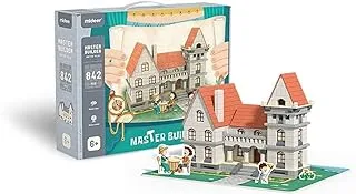 Mideer Master Builder Construction Set Bricks and Glue Set and Educational Toy - Intro to Engineering, STEM Learning, Washable & Reusable, Over 6 Years Old Children and Adults (British Villa)