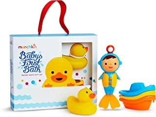 مجموعة هدايا ألعاب الاستحمام الأولى للأطفال من Munchkin - 3 قطع