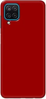 جراب خلفي متين بلون أحمر خالص من خاليس لهاتف Samsung Galaxy A12 - K208228