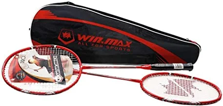 winmax Glass Fiber Badminton Racket Set, Multi Color, Wmy52019