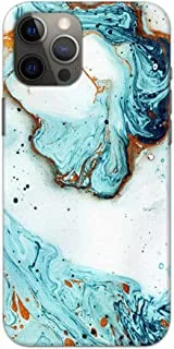 Khaalis Marble Print Blue matte finish designer shell case back cover for Apple iPhone 13 Pro Max - K208218