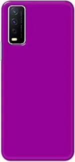 Khaalis Solid Color Purple matte finish shell case back cover for Vivo Y12s - K208240