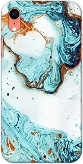 Khaalis Marble Print Blue matte finish designer shell case back cover for Apple iPhone XR - K208218
