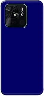 جراب خلفي مطفأ اللمعة بلون أزرق خالص من خاليس لهاتف Xiaomi Redmi 10c - K208248