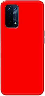جراب خلفي متين بلون أحمر خالص من خاليس لهاتف Oppo A74 5G - K208227