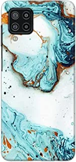 Khaalis Marble Print Blue matte finish designer shell case back cover for Samsung Galaxy M22 - K208218