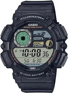 ساعة كاسيو للرجال - رقمية متعددة الوظائف - بمينا شفاف وبسوار راتنج - WS-1500H-1AVDF.