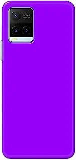 Khaalis Solid Color Purple matte finish shell case back cover for Vivo Y21T - K208241