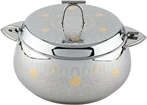 Al Saif Myrna Stainless-Steel Hotpot With Two Handles,Colour: gold, Size:5000 Ml
