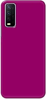 Khaalis Solid Color Purple matte finish shell case back cover for Vivo Y12s - K208234