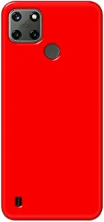 جراب خلفي بلون أحمر غير لامع من خاليس لهاتف Realme C25Y - K208227