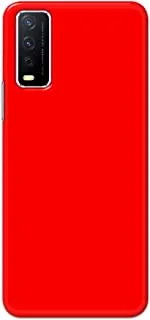 Khaalis Solid Color Red matte finish shell case back cover for Vivo Y12s - K208227