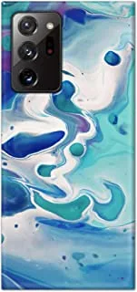 Khaalis Marble Print Blue matte finish designer shell case back cover for Samsung Galaxy Note 20 Ultra - K208223