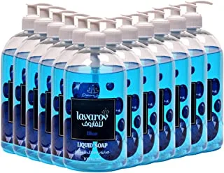 12 PCS Lavarov Liquid Soap Blue, (12pcs x 1000ml)
