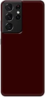 جراب خلفي متين بلون أحمر خالص من خاليس لهاتف Samsung Galaxy S21 Ultra - K208229