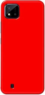 جراب خلفي بلون أحمر غير لامع من خاليس لهاتف Realme C11 2021 - K208227