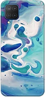 Khaalis Marble Print Blue matte finish designer shell case back cover for Samsung Galaxy M12 - K208223