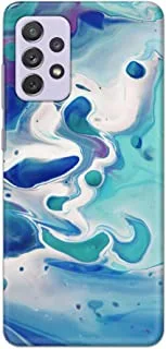 Khaalis Marble Print Blue matte finish designer shell case back cover for Samsung Galaxy A72 - K208223
