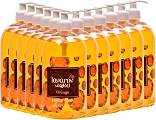 12 PCS Lavarov Liquid Soap Orange, (12pcs x 1000ml)