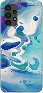 Khaalis Marble Print Blue matte finish designer shell case back cover for Samsung Galaxy A13 5G - K208223