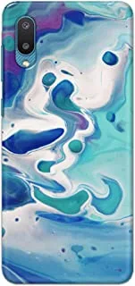 Khaalis Marble Print Blue matte finish designer shell case back cover for Samsung Galaxy A02 - K208223