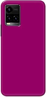 Khaalis Solid Color Purple matte finish shell case back cover for Vivo Y33s - K208234
