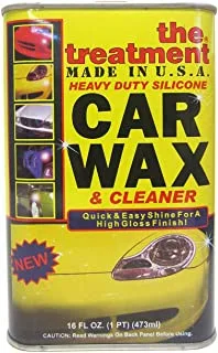 HEAVY DUTY SILICONE CAR WAX AND CLEANER THE TREATMENT MADE IN U S A