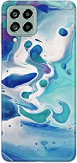 Khaalis Marble Print Blue matte finish designer shell case back cover for Samsung Galaxy M53 5G - K208223
