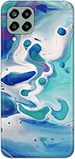 Khaalis Marble Print Blue matte finish designer shell case back cover for Samsung Galaxy M33 5G - K208223