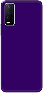 Khaalis Solid Color Purple matte finish shell case back cover for Vivo Y12s - K208242