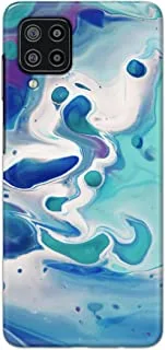 Khaalis Marble Print Blue matte finish designer shell case back cover for Samsung Galaxy M22 - K208223